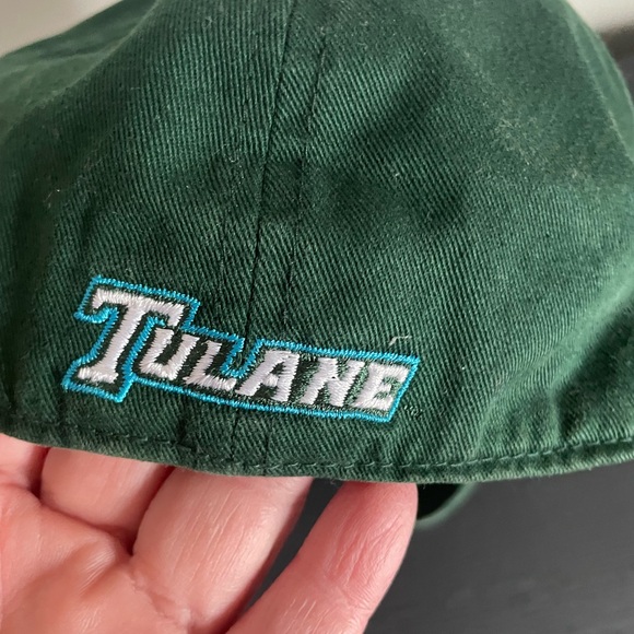 47 Brand Green Cap with T Logo Tulane baseball hat large - Picture 2 of 4